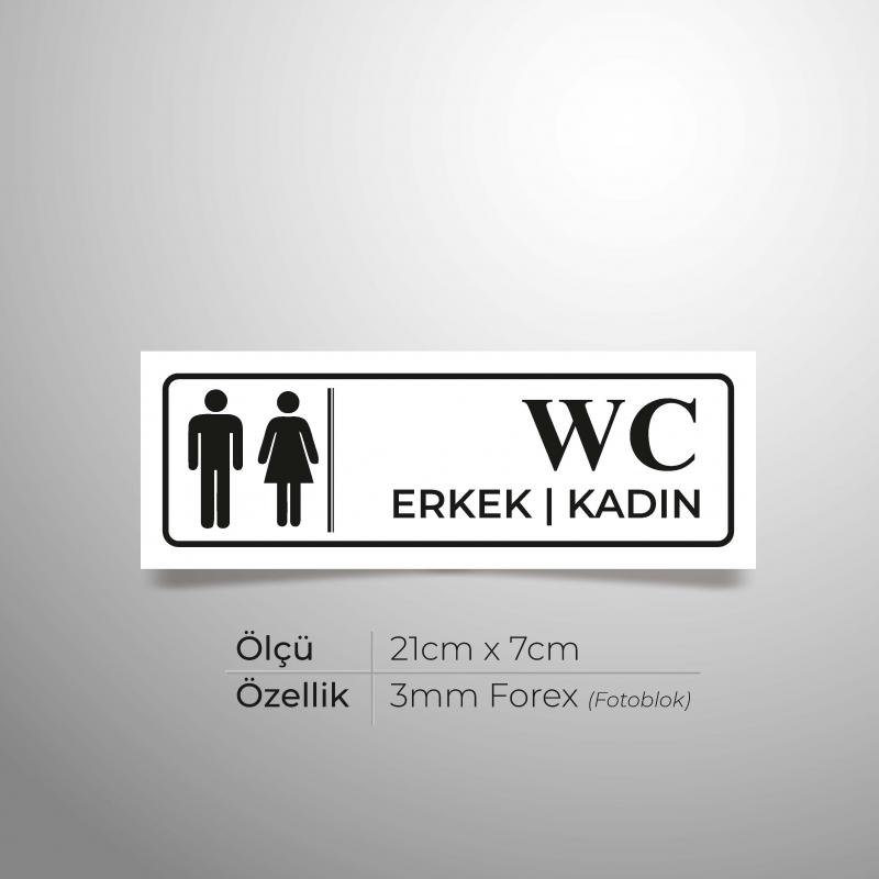 Erkek/Kadın WC Yönlendirme Levhası