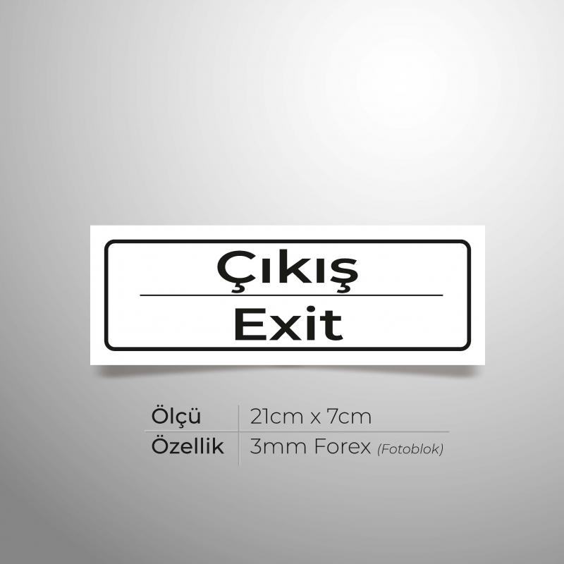 Çıkış/Exit Yönlendirme Levhası