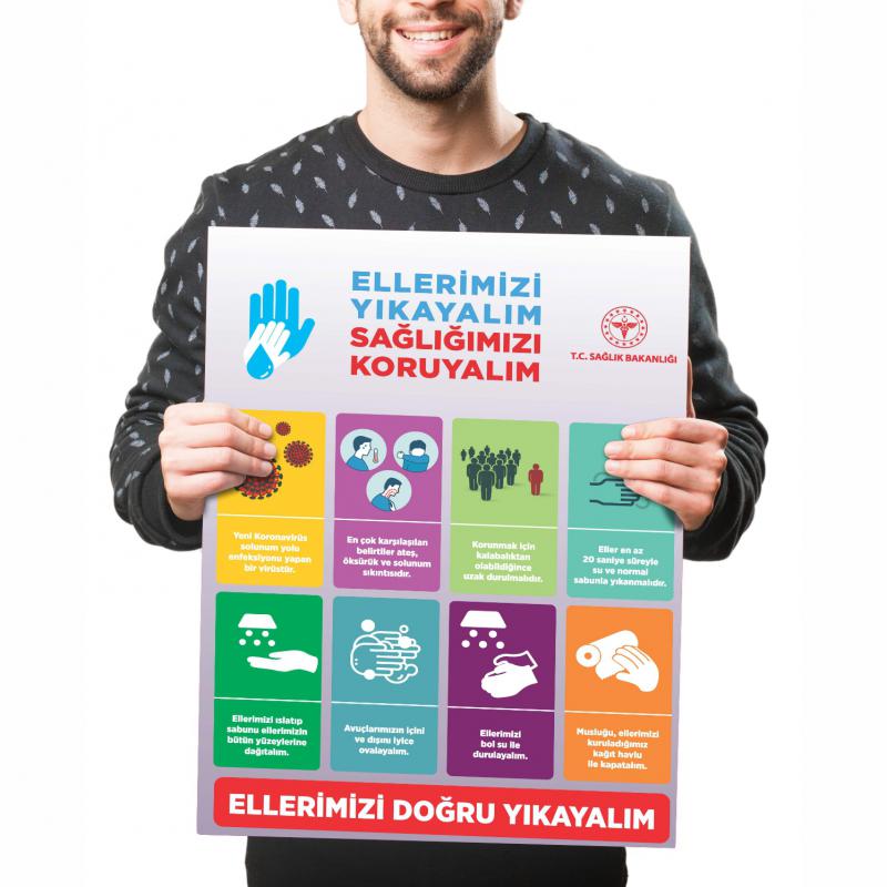 Covid-19 Ellerimizi Yıkayalım Poster