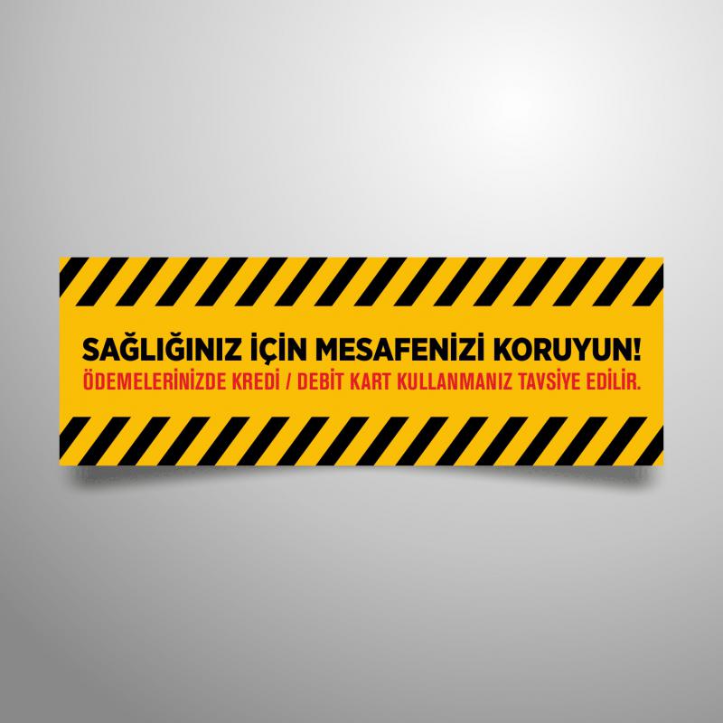 Sosyal Mesafe Yer Etiketi Düz