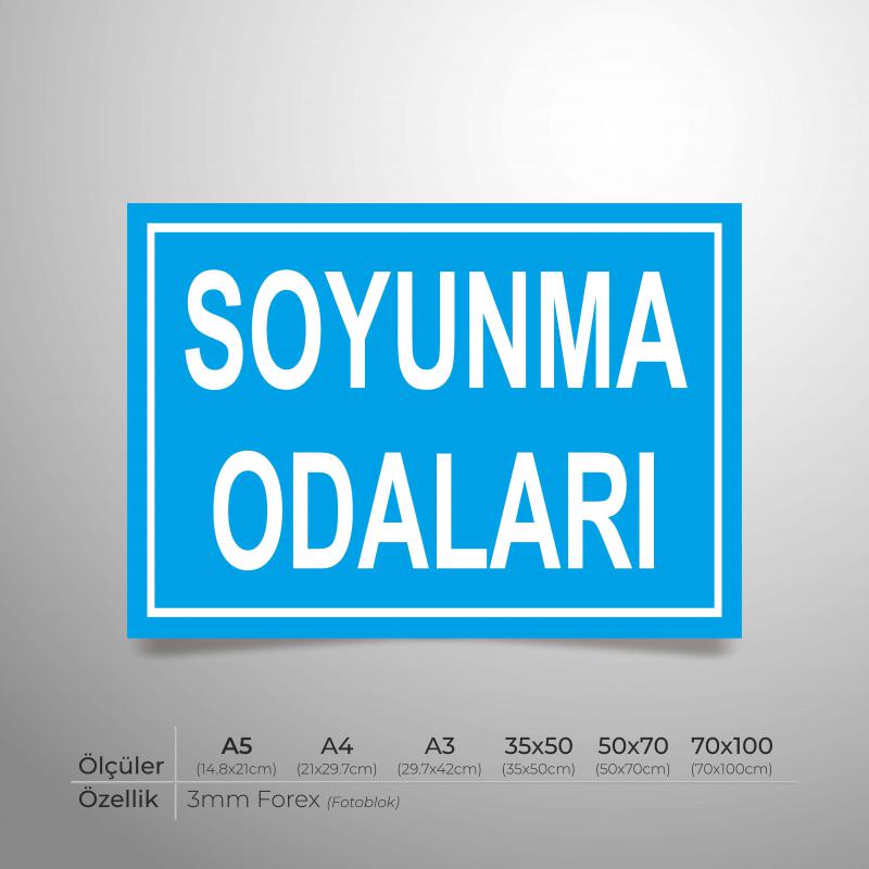 Soyunma Odaları Yönlendirme Levhası