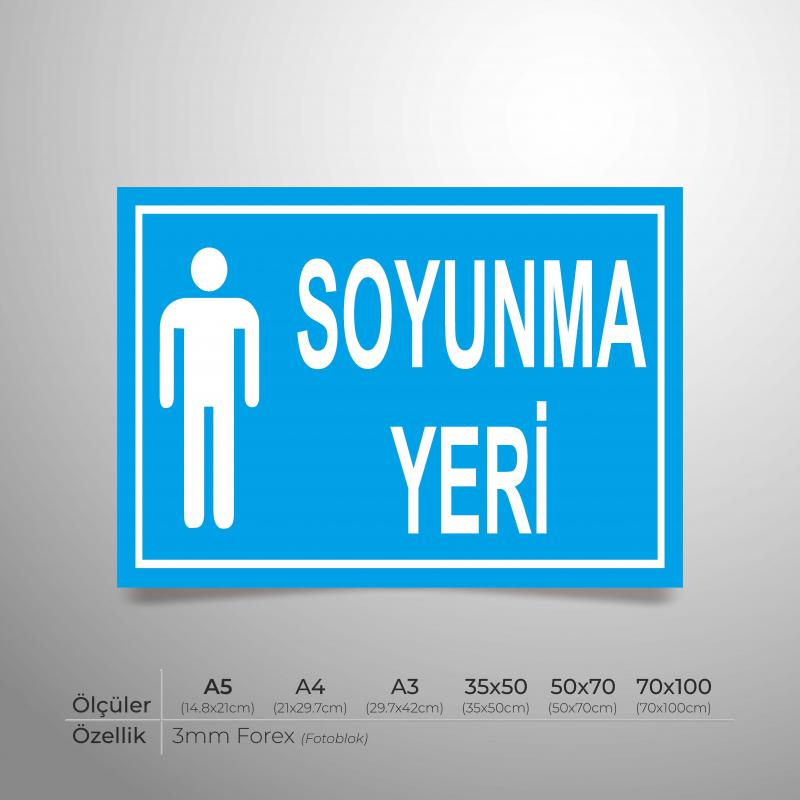 Soyunma Yeri Bayan Yönlendirme Levhası